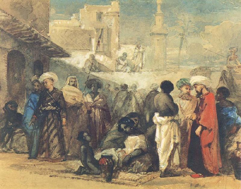 William James Muller The Cairo Slave Market China oil painting art
